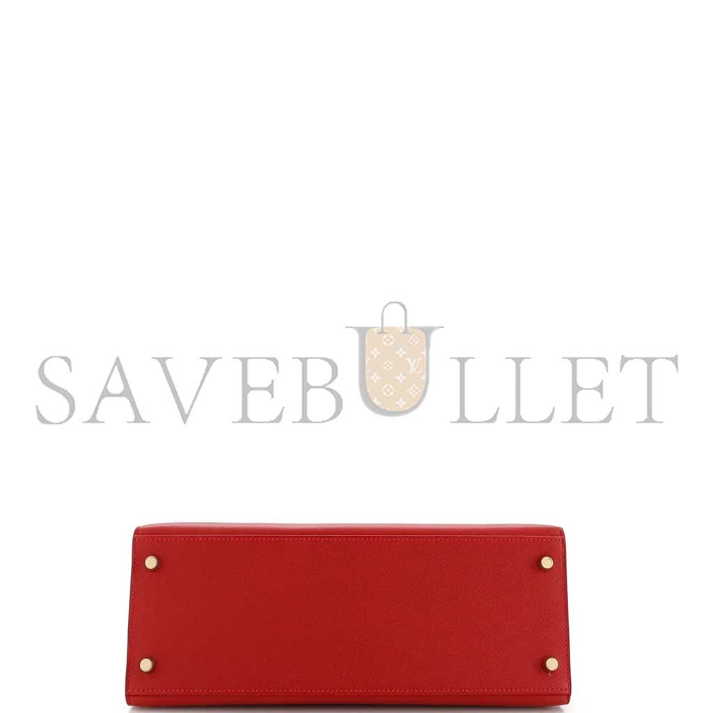 HERMÈS MASTER KELLY HANDBAG ROUGE VIF EPSOM WITH GOLD HARDWARE 28 (28*22*10cm) 